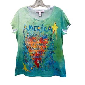 Leoma Lovegrove Loyalty America Pledge of Allegiance top size medium